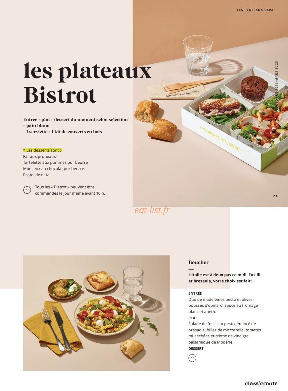 Class'croute — carte page 19