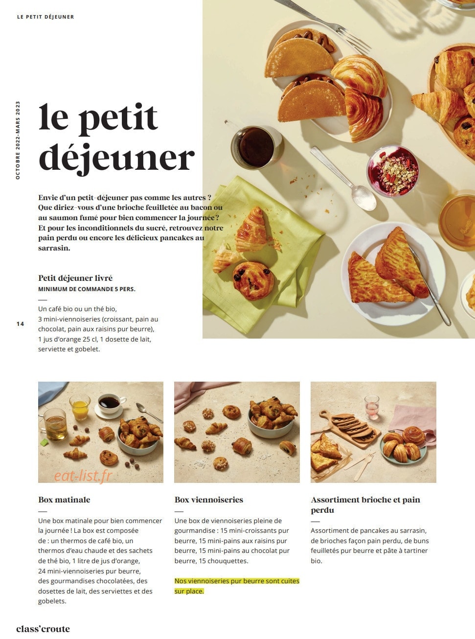 Class'croute — carte page 12