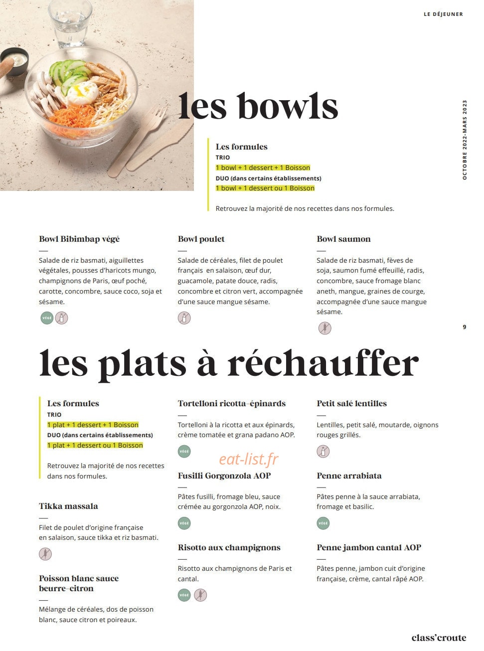 Class'croute — carte page 7