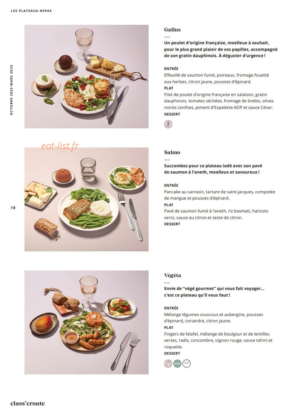 Class'croute — carte page 16