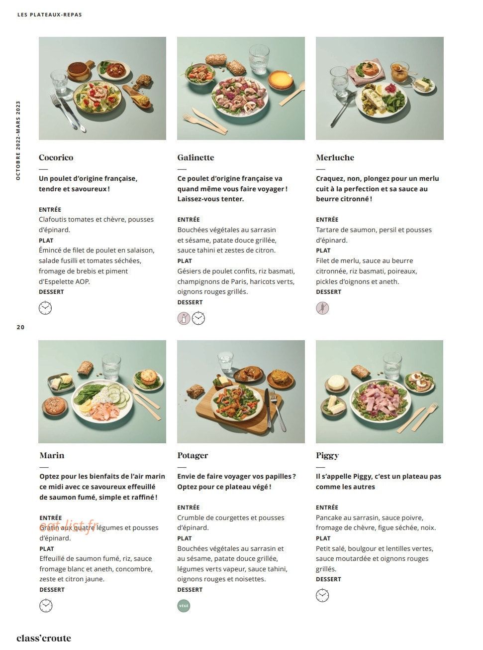 Class'croute — carte page 18