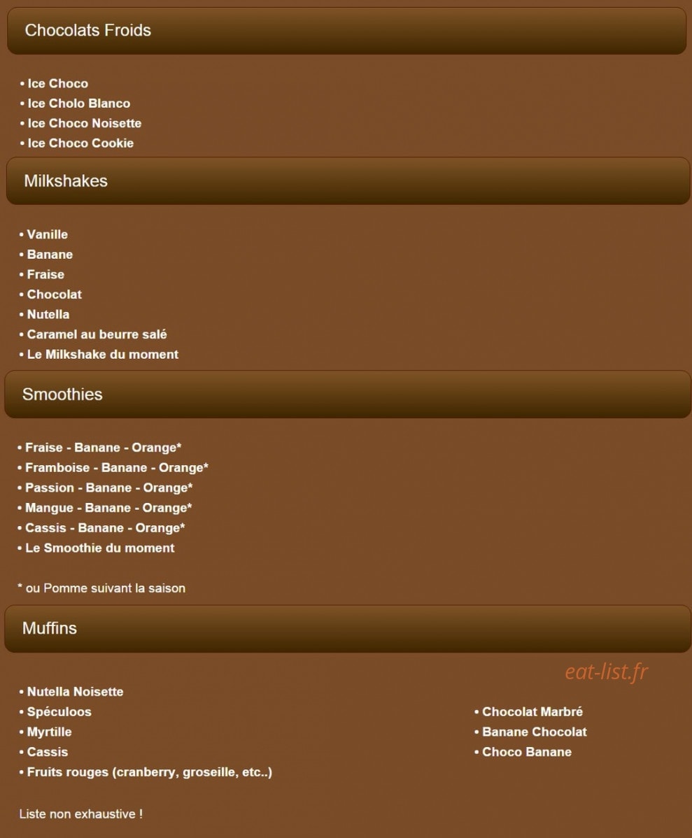 Coffee muffin — carte page 2