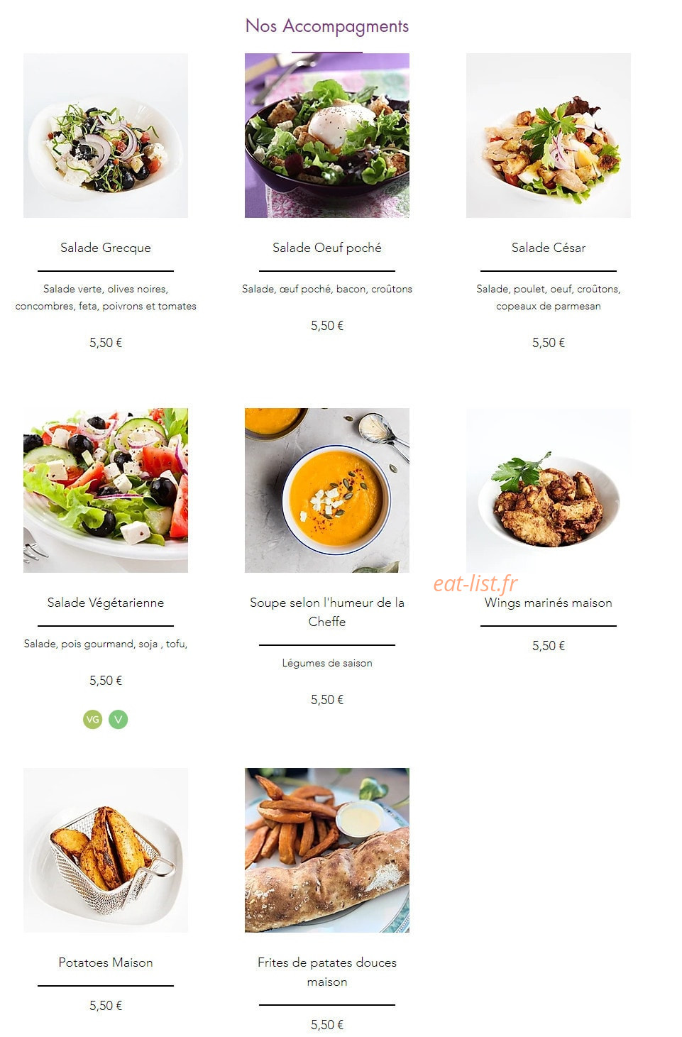 Cook'n Crout's — carte page 3