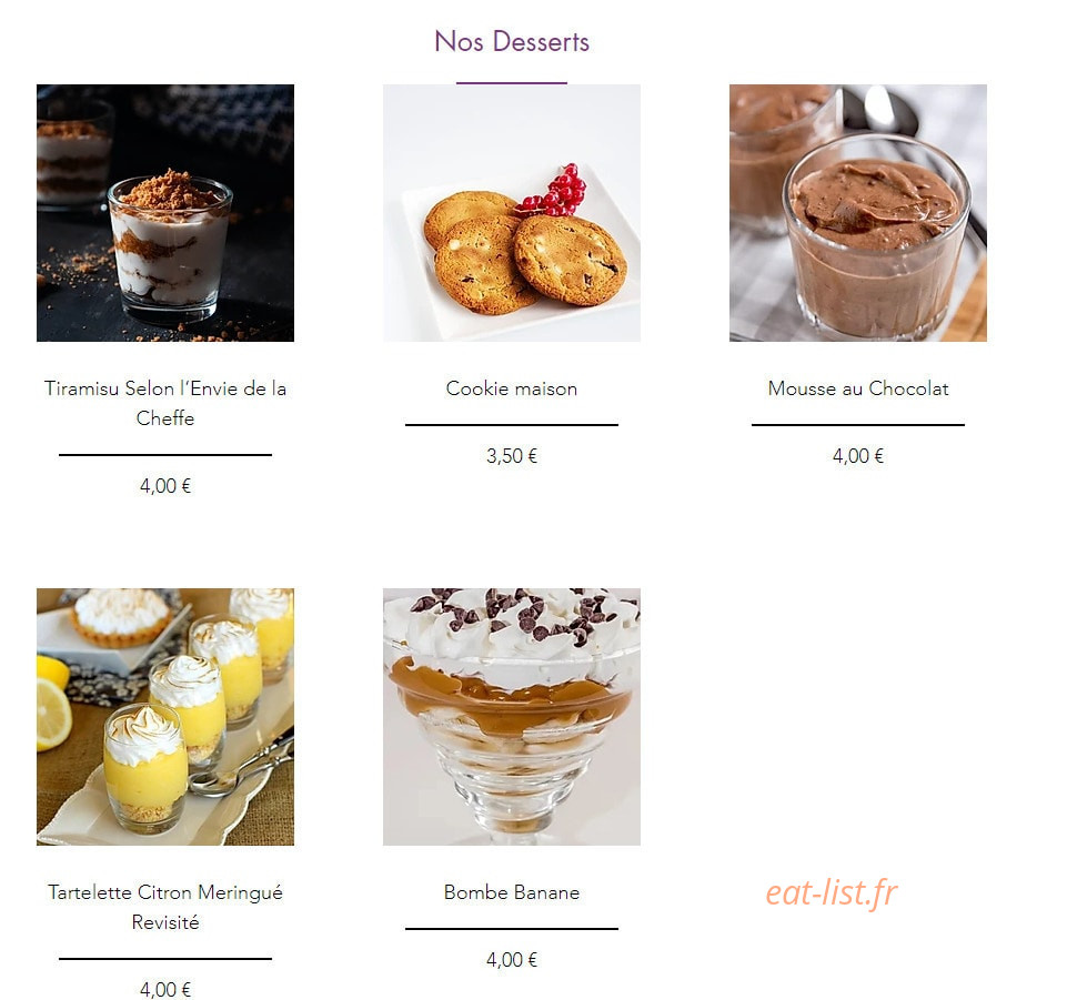 Cook'n Crout's — carte page 4