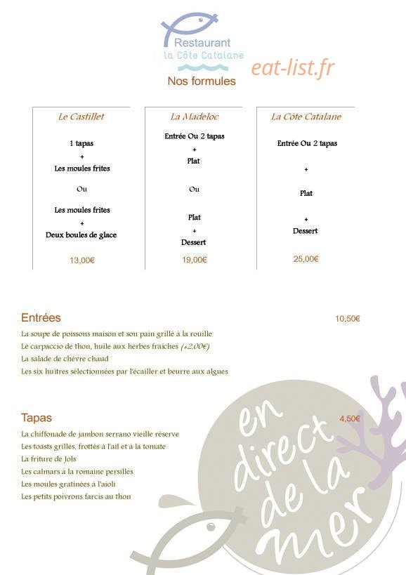 Côte Catalane — carte page 1