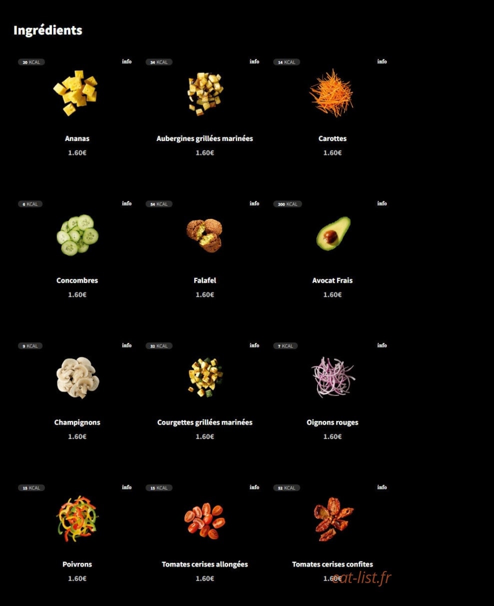 Eat Salad — carte page 3