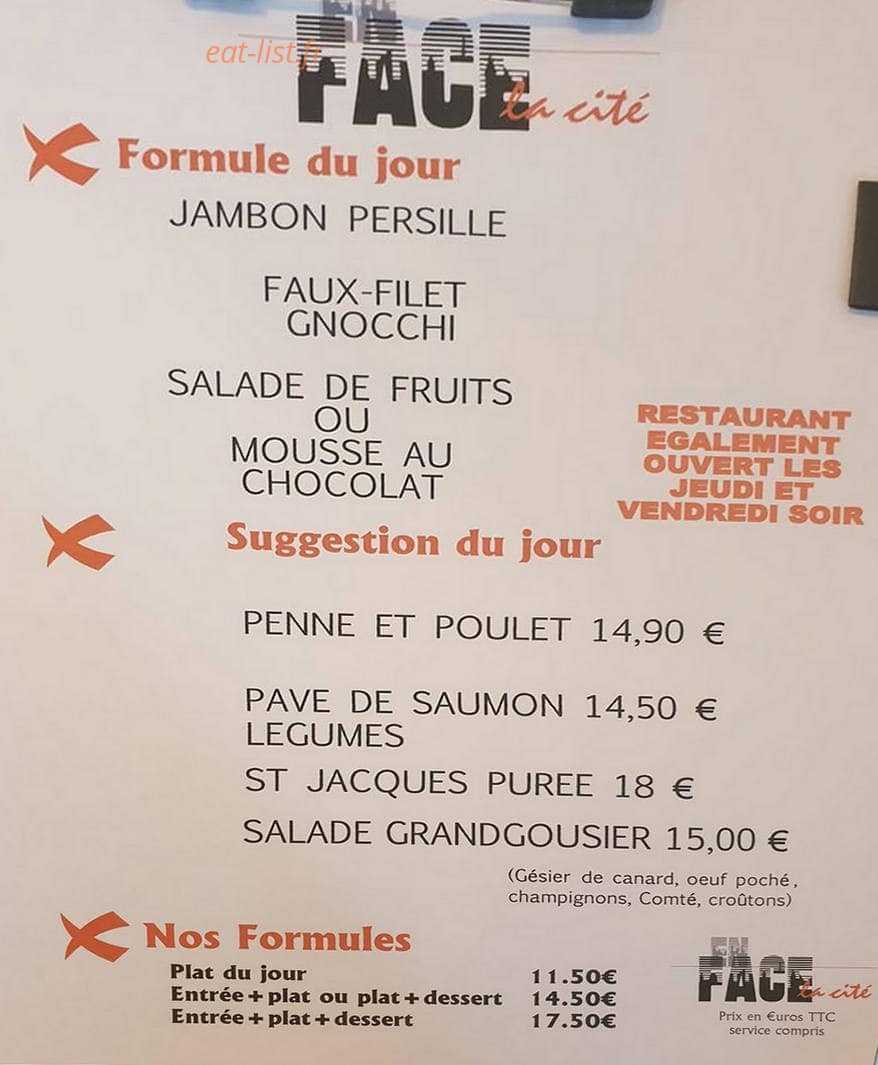 En Face La Cité — carte page 1