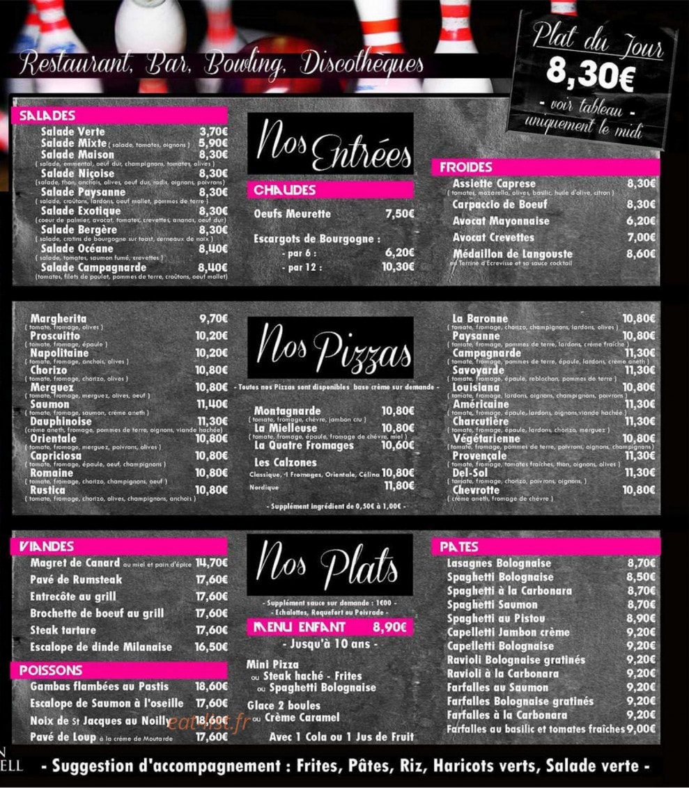 Euro-bowling — carte page 2