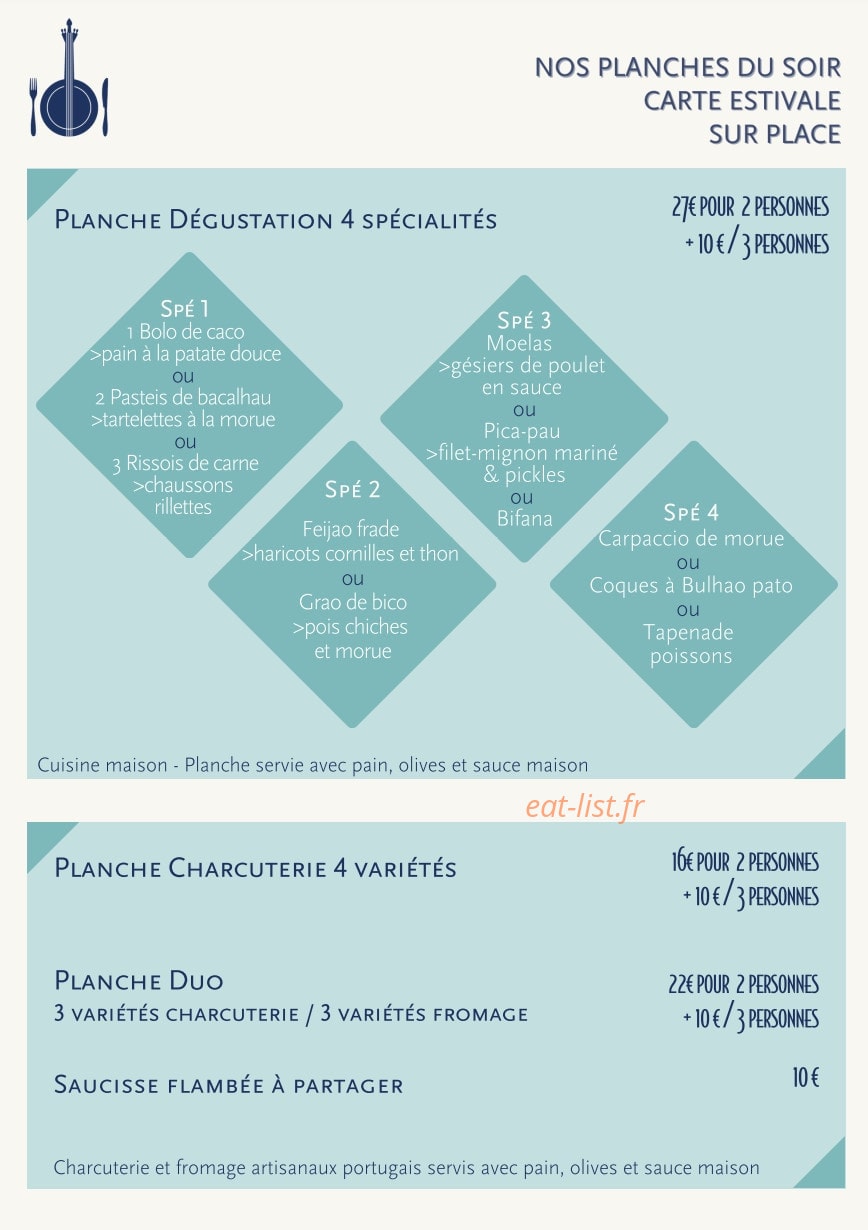 Fado à Mesa — carte page 2