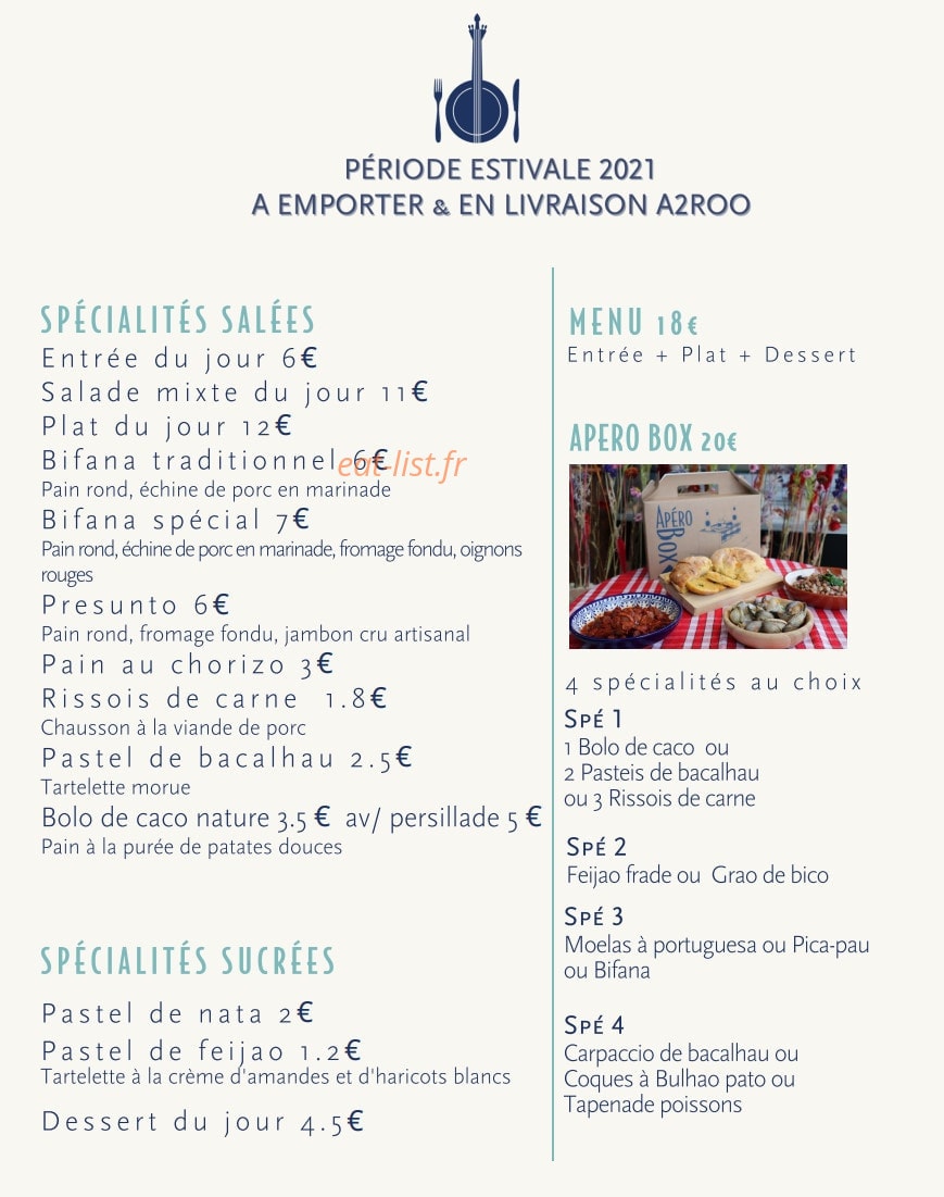 Fado à Mesa — carte page 3