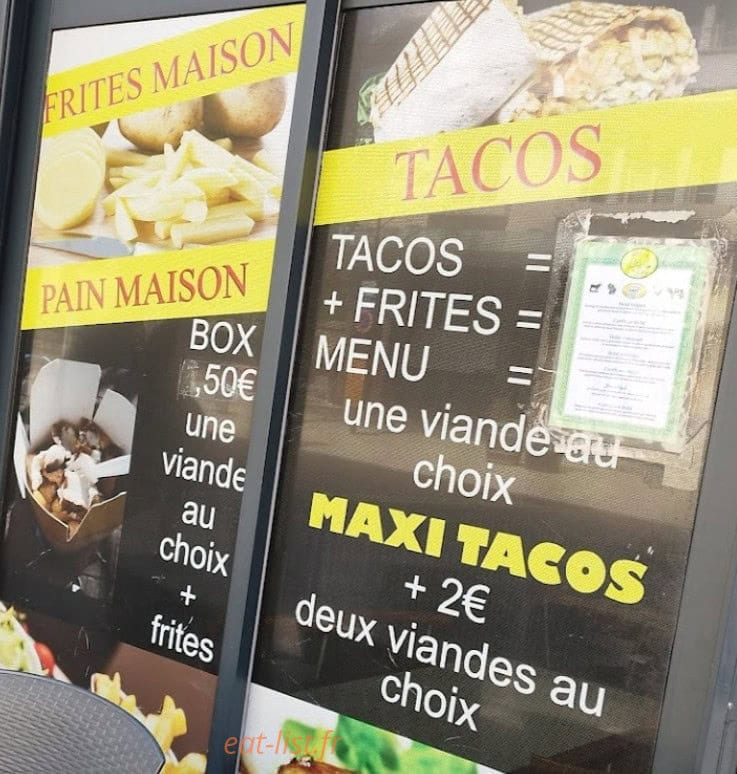 Foch Kebab — carte page 1