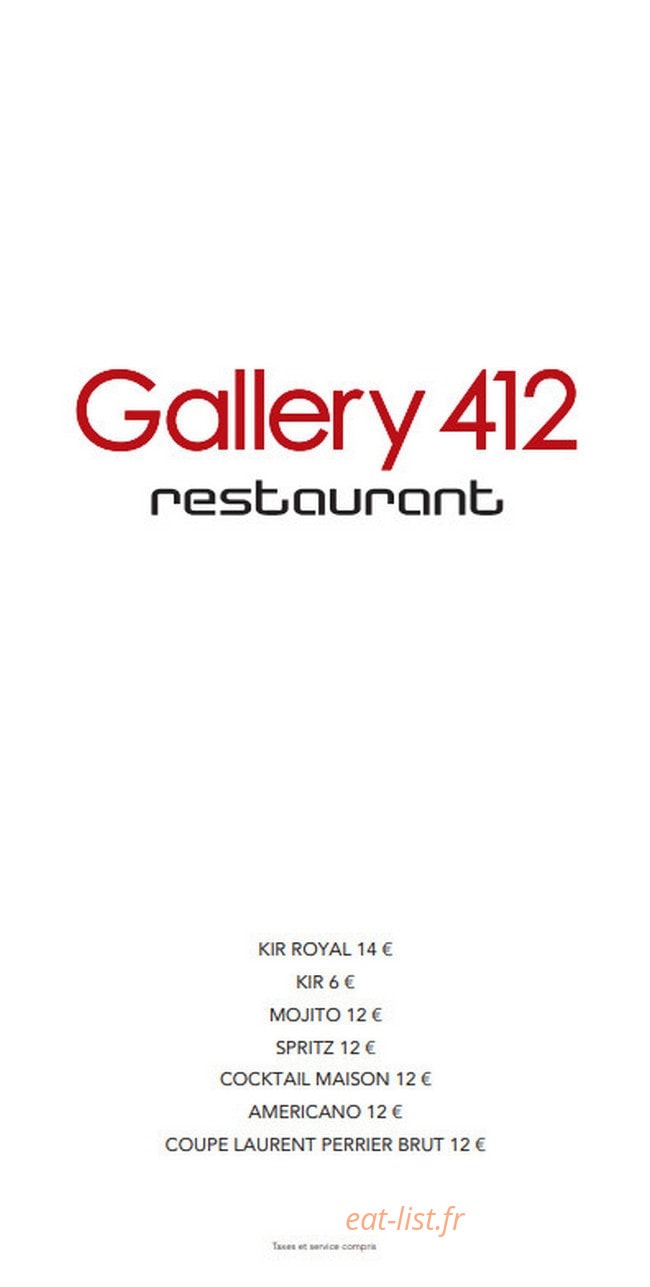 Gallery 412 — carte page 1