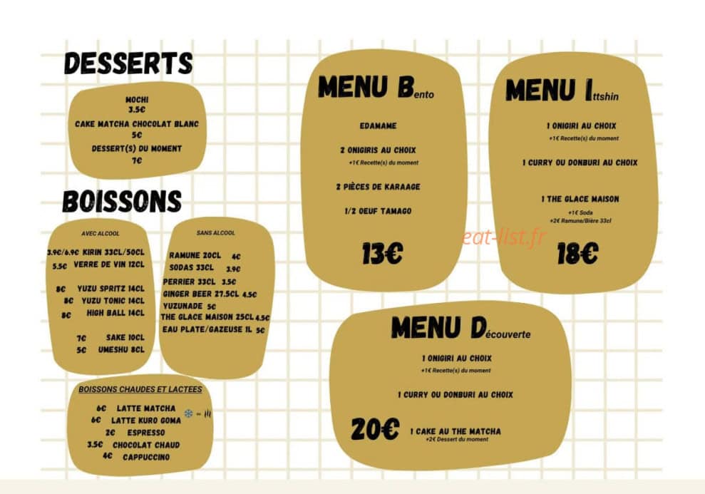 Ittshin Izakaya — carte page 2