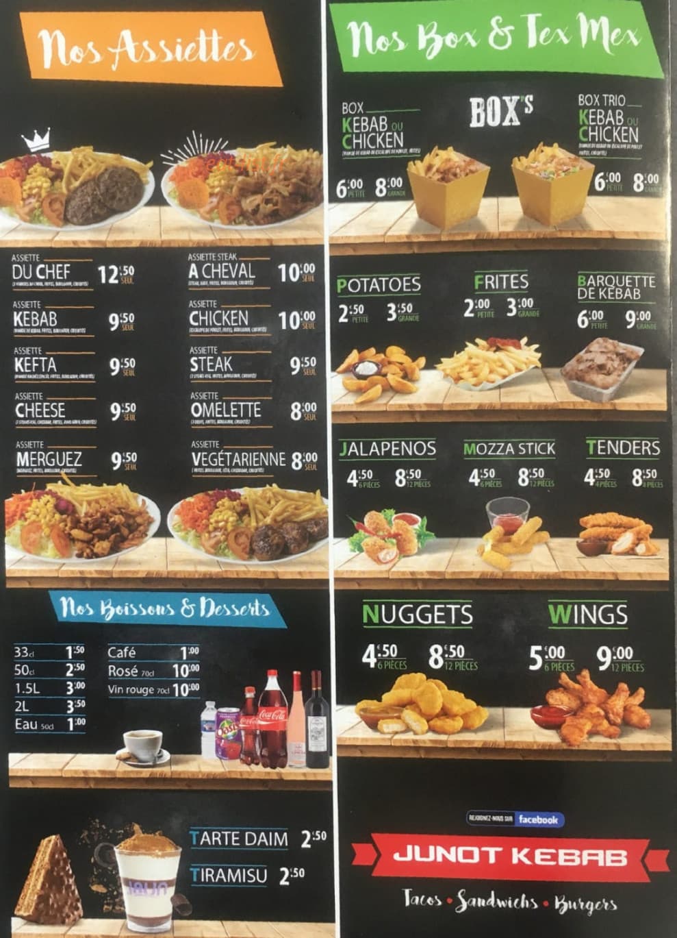 Junot Kebab — carte page 4