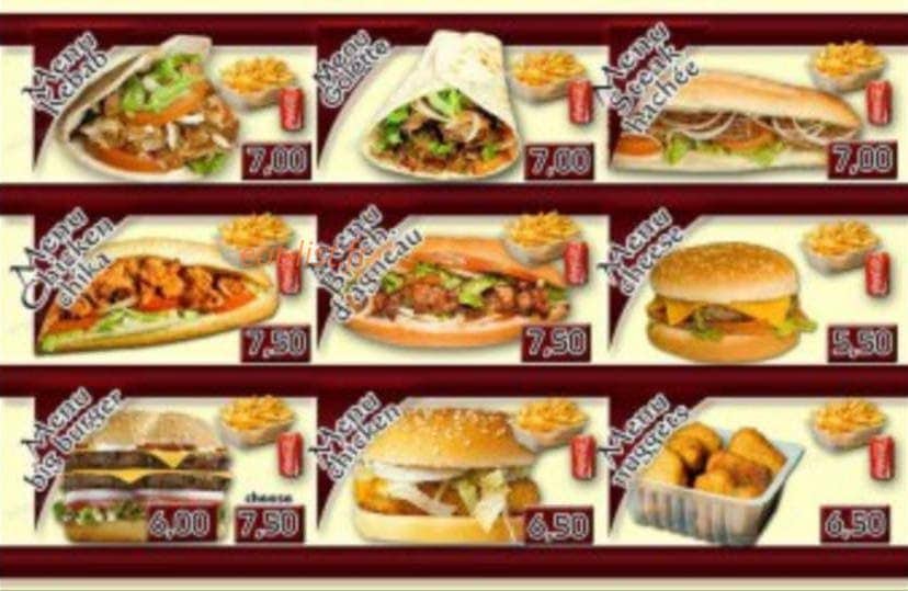 Kebab De L'universite — carte page 1