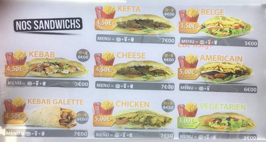 Kebab De L'universite — carte page 2