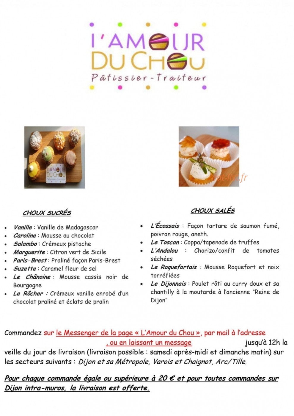 L'Amour du chou — carte page 1