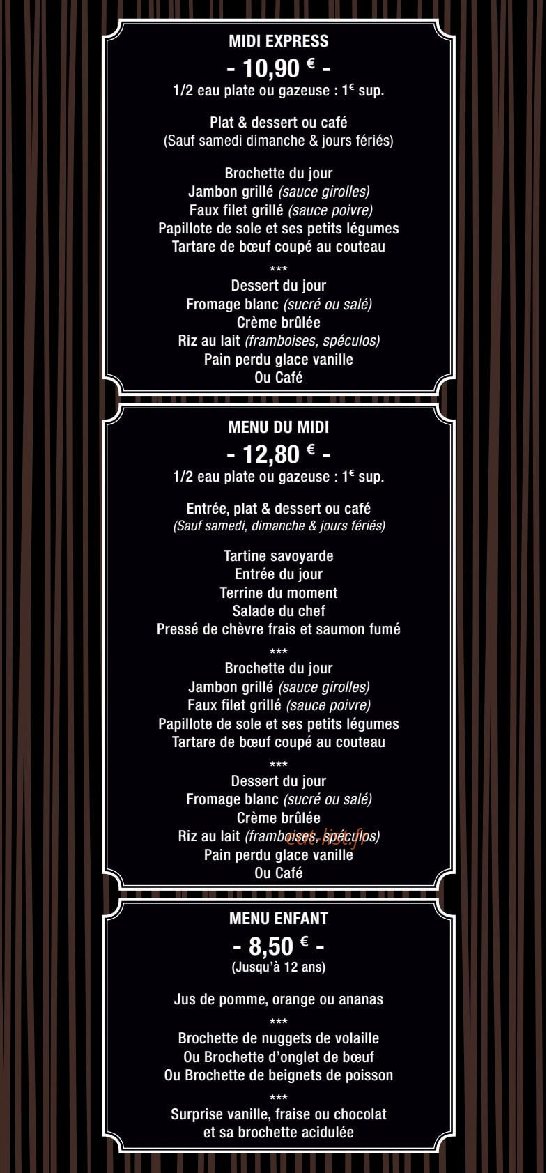 L'Emile Brochettes — carte page 4