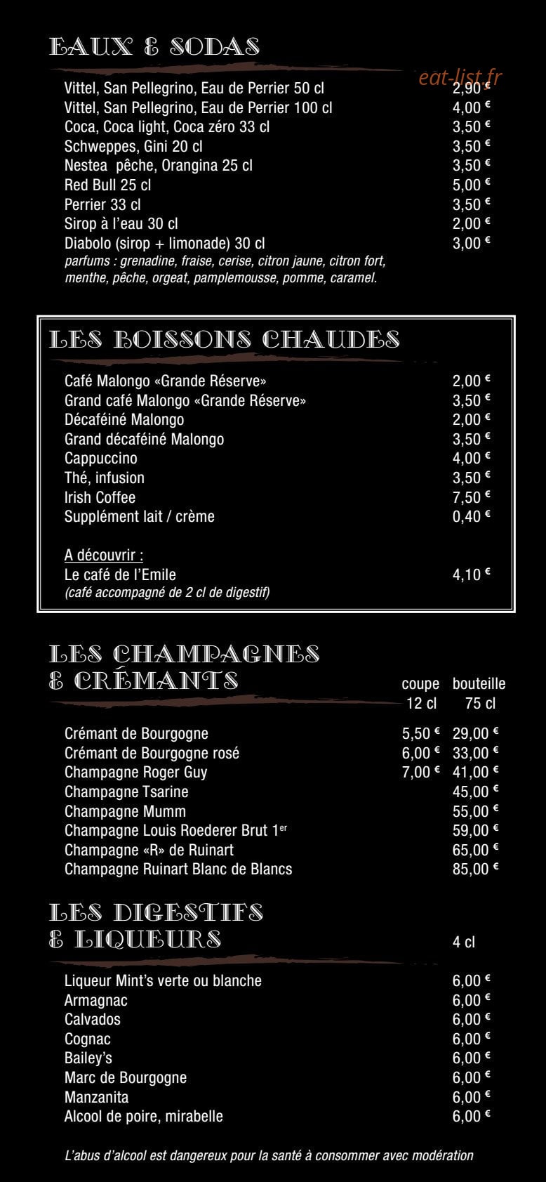 L'Emile Brochettes — carte page 6