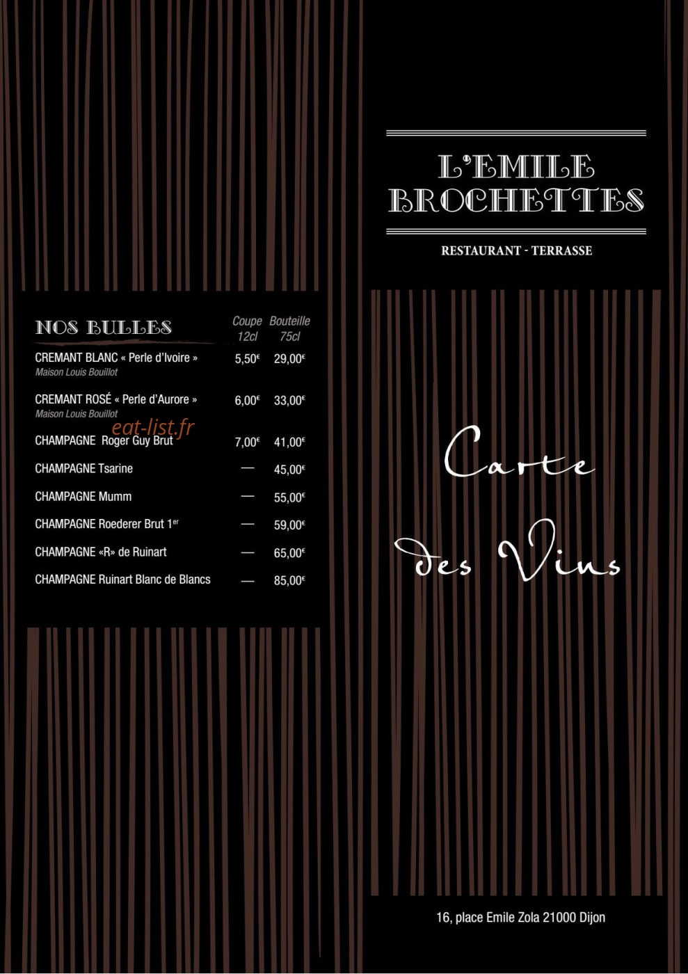 L'Emile Brochettes — carte page 7