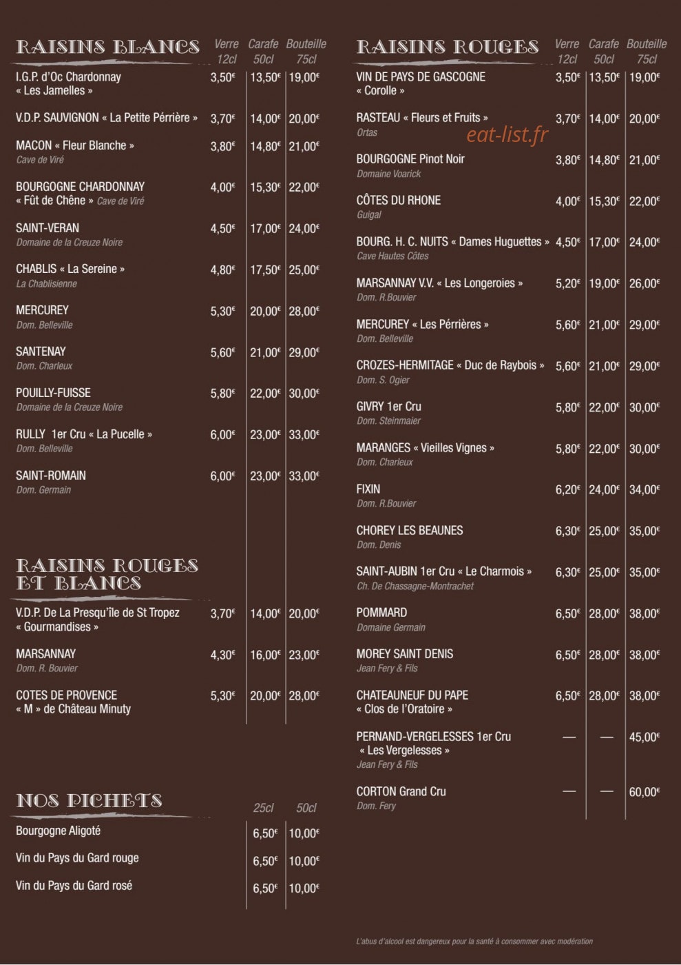 L'Emile Brochettes — carte page 8
