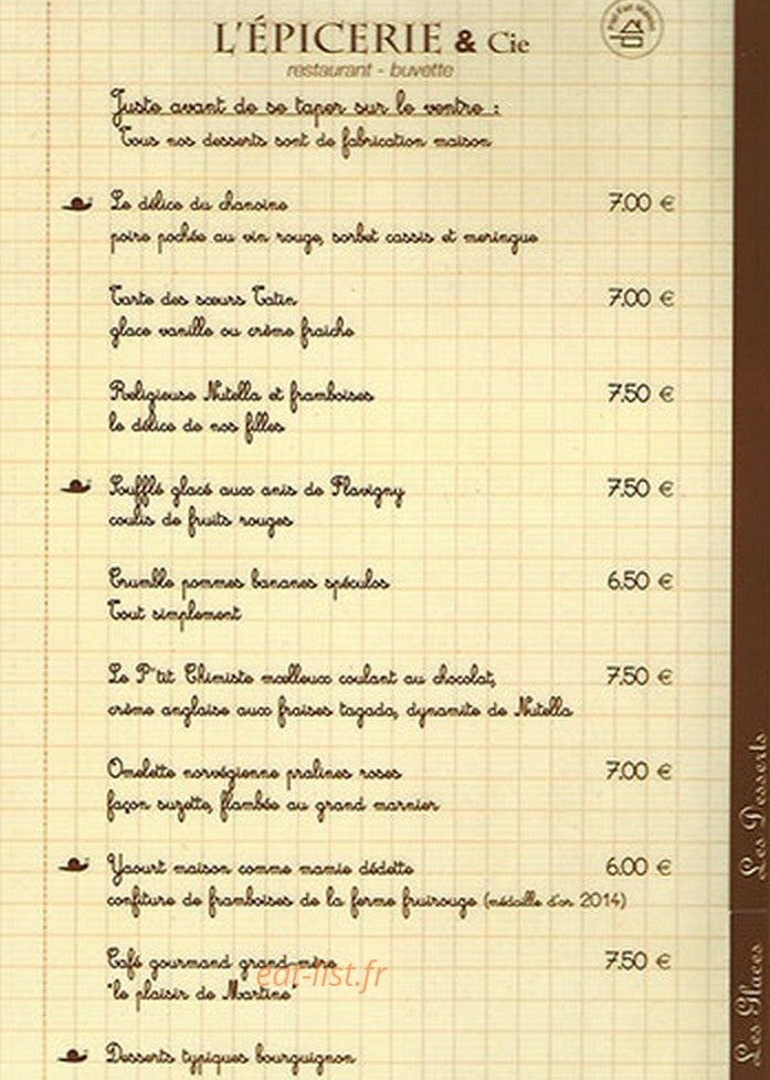 L’Épicerie & Cie — carte page 5