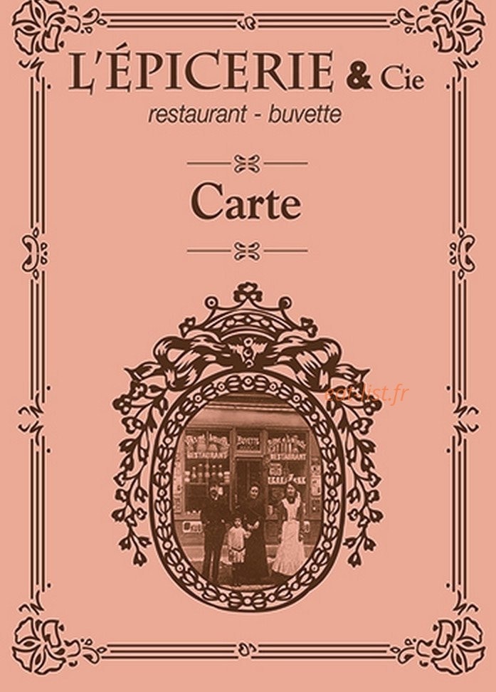 L’Épicerie & Cie — carte page 1