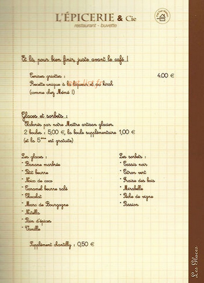 L’Épicerie & Cie — carte page 7
