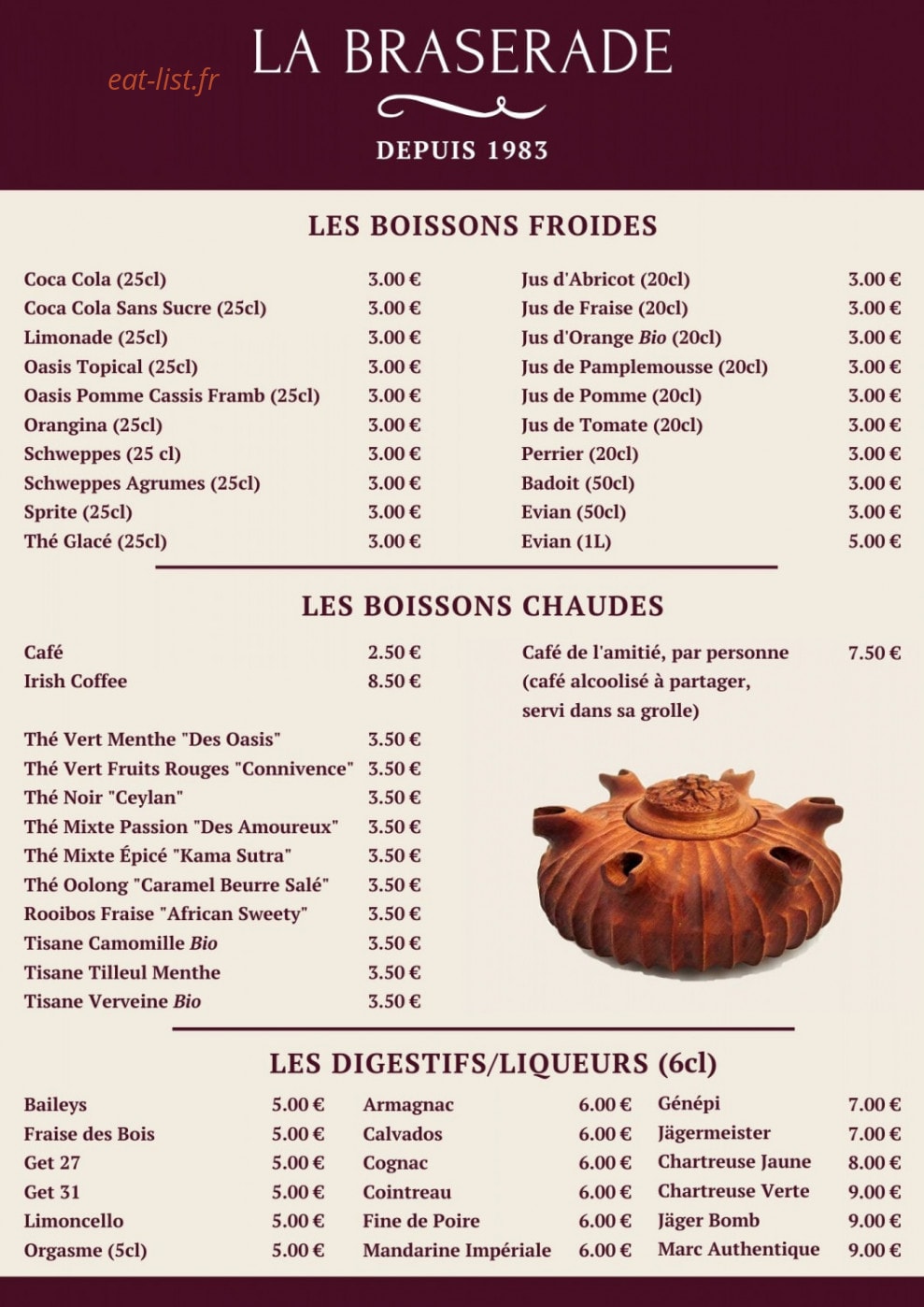 La Braserade — carte page 3