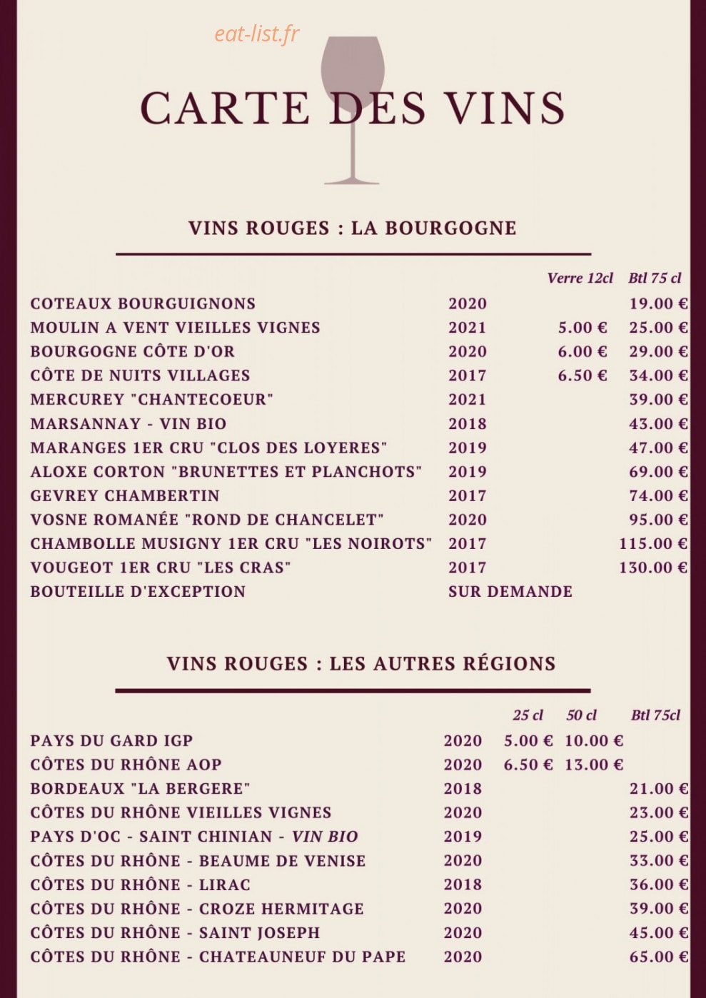 La Braserade — carte page 7