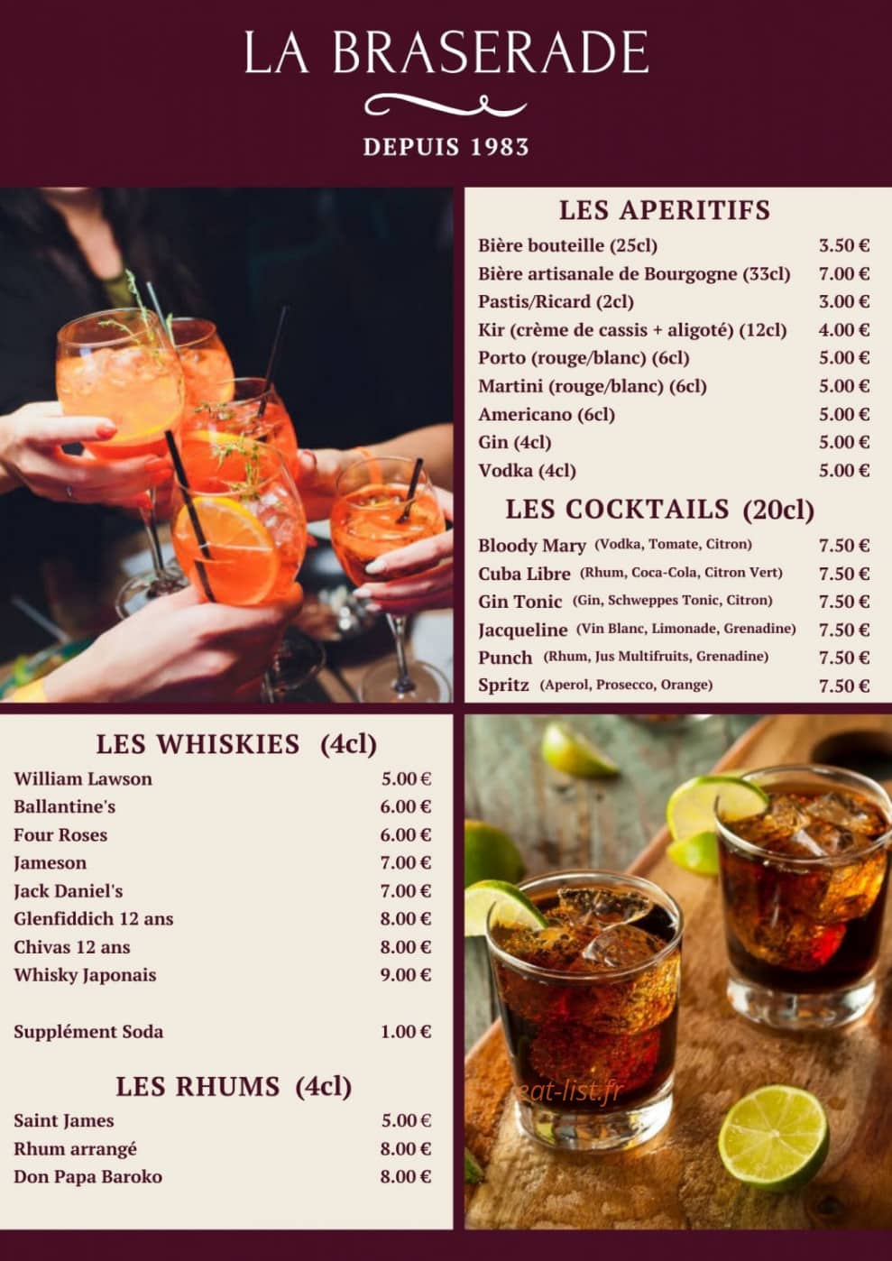 La Braserade — carte page 2