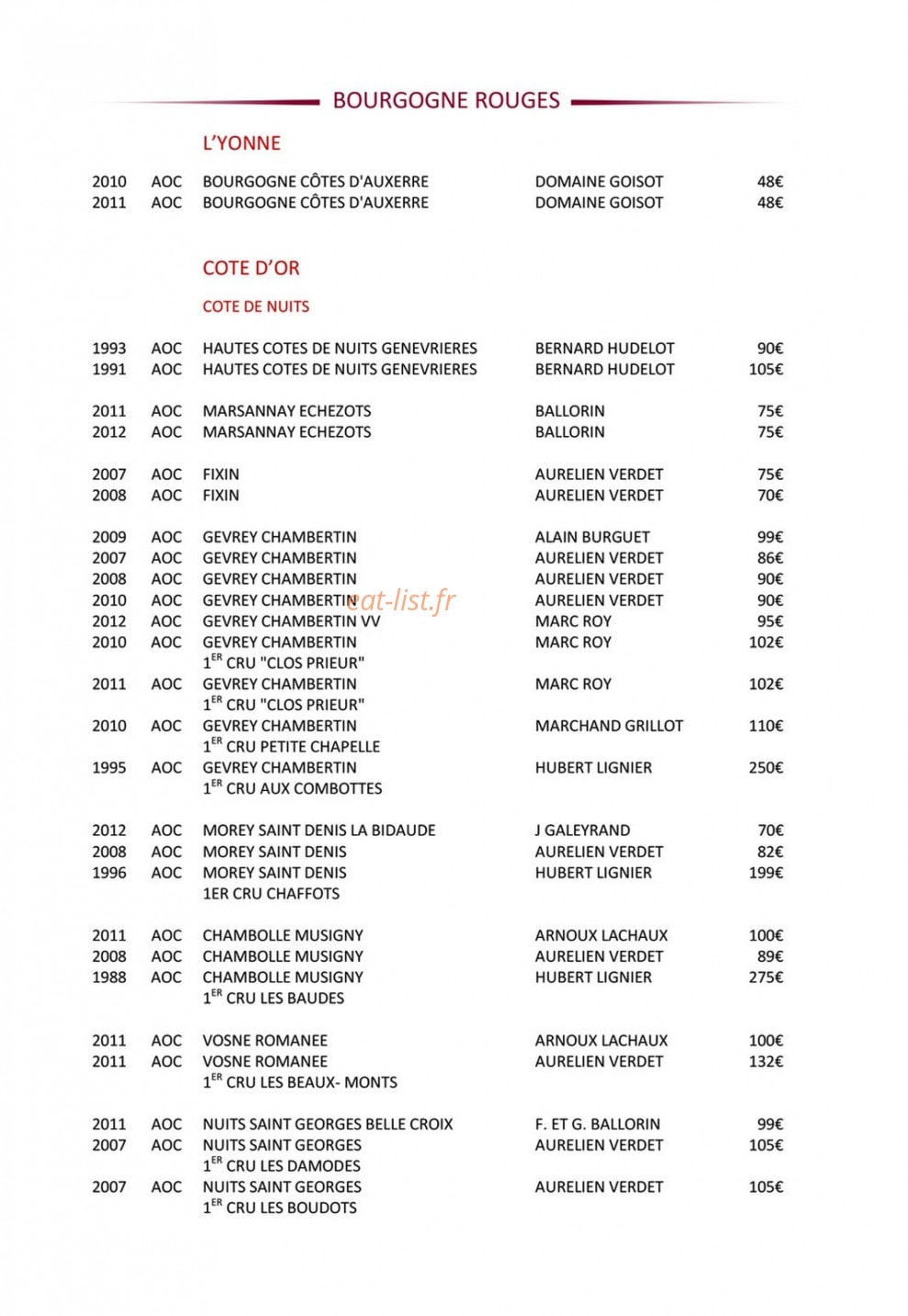 La Closerie — carte page 12