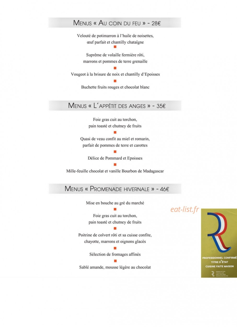 La Closerie — carte page 5