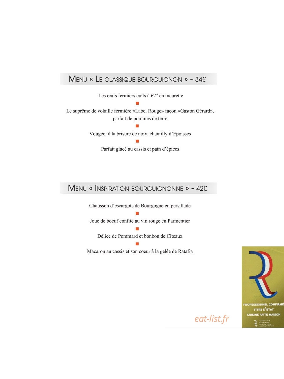 La Closerie — carte page 6