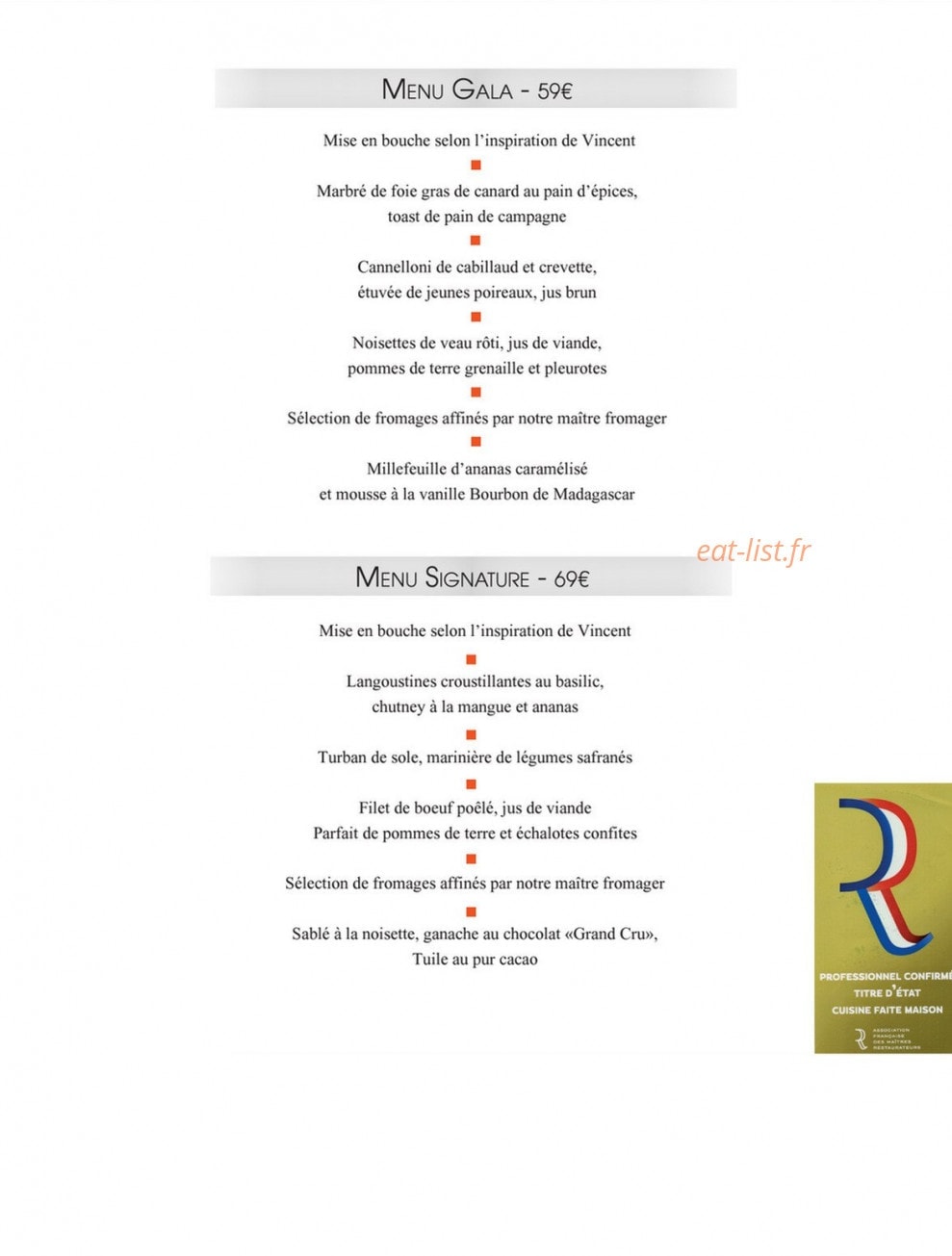 La Closerie — carte page 7