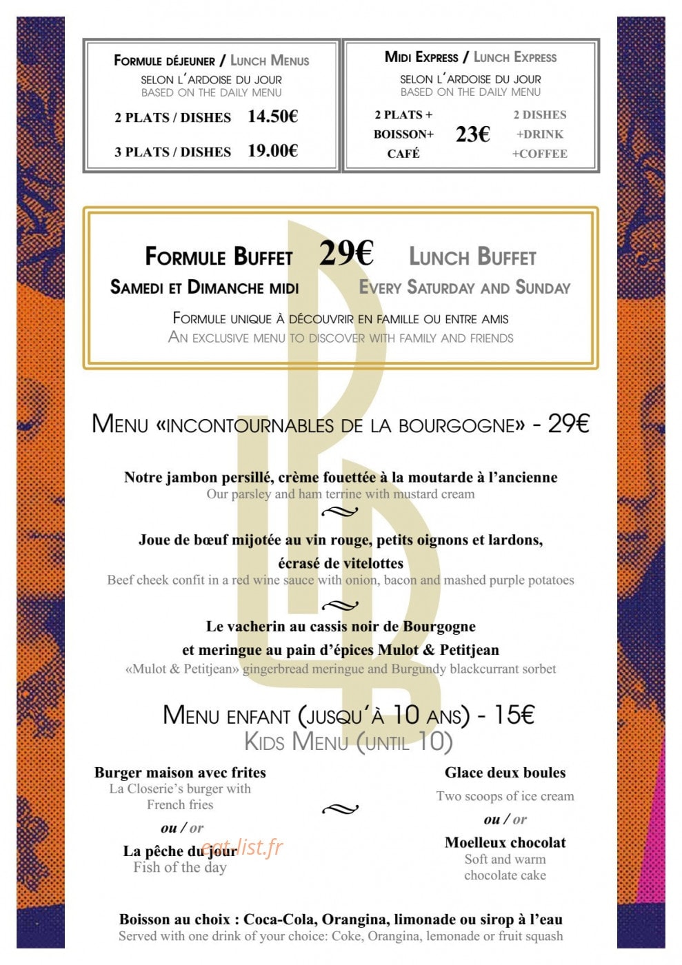 La Closerie — carte page 2