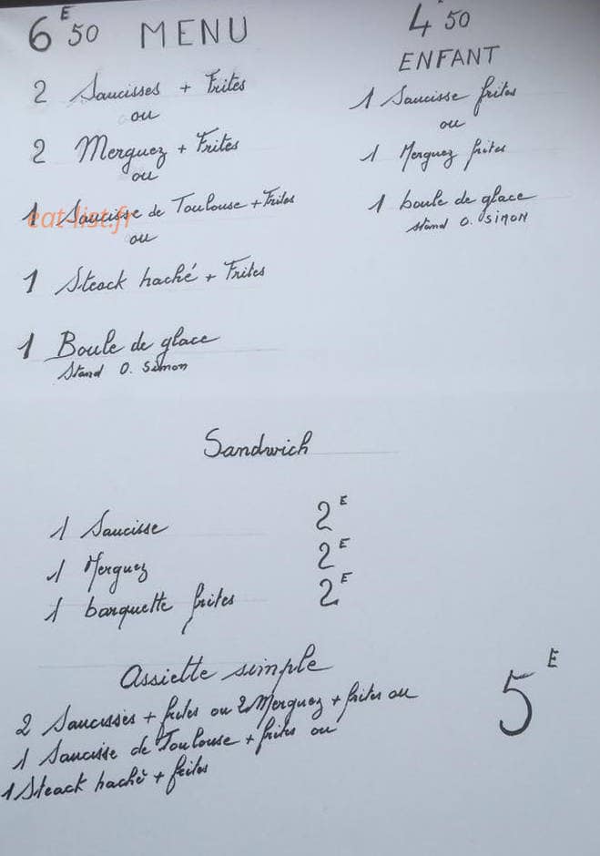 La Guinguette — carte page 1