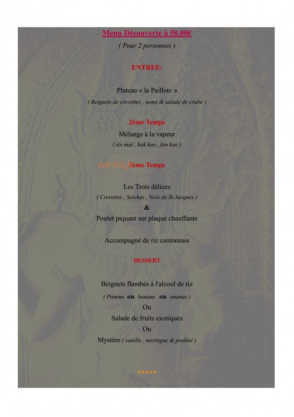 La Paillote — carte page 6