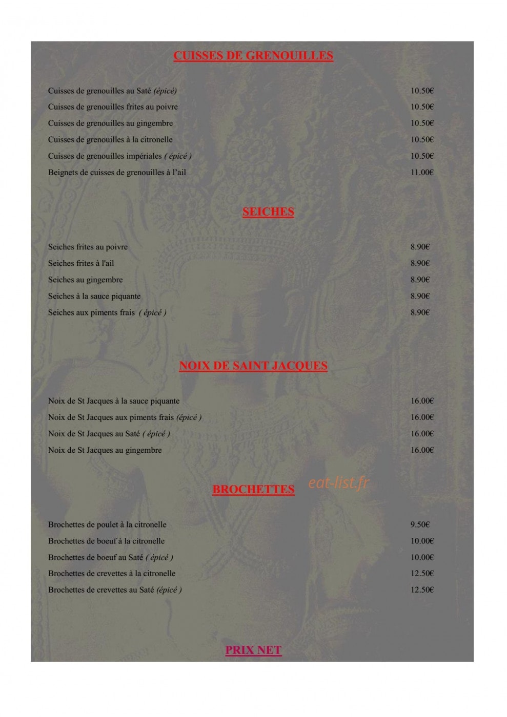 La Paillote — carte page 11