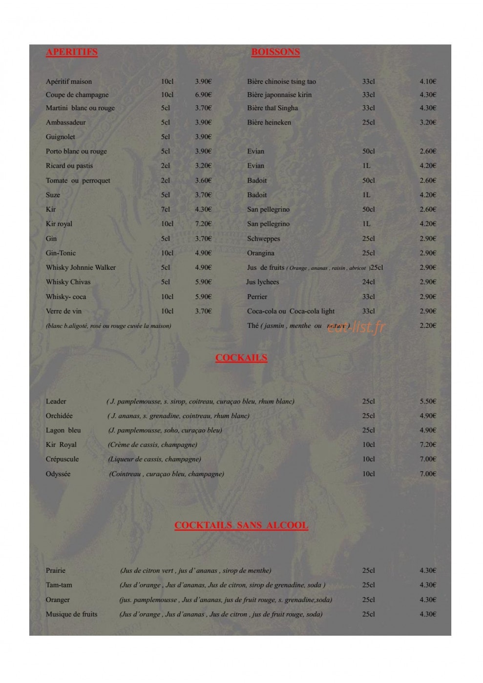 La Paillote — carte page 5