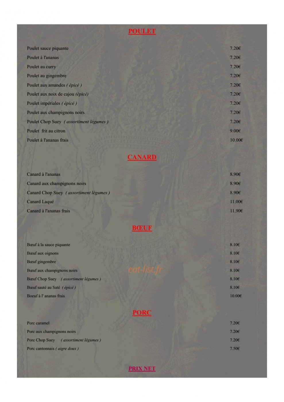 La Paillote — carte page 9