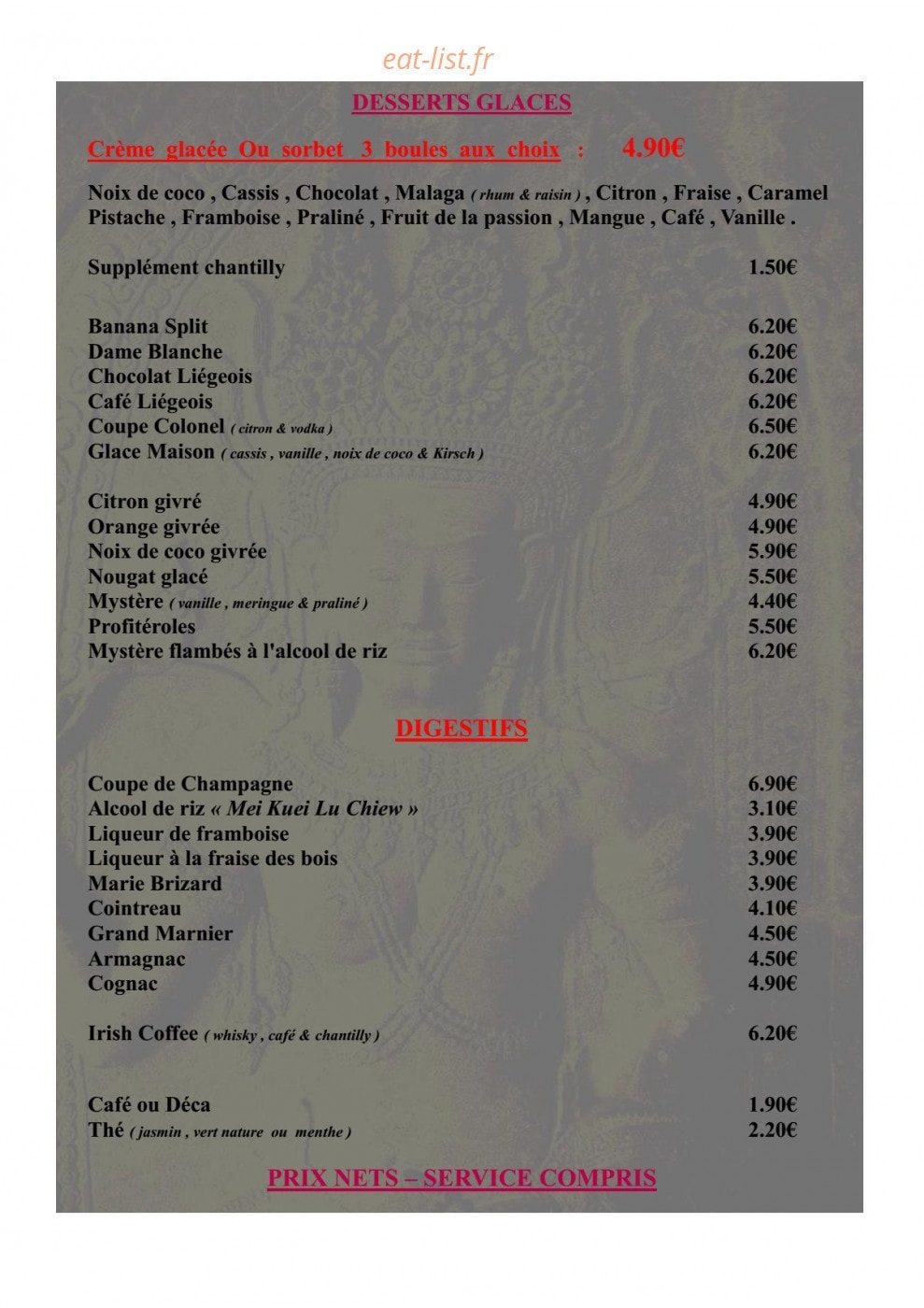 La Paillote — carte page 19