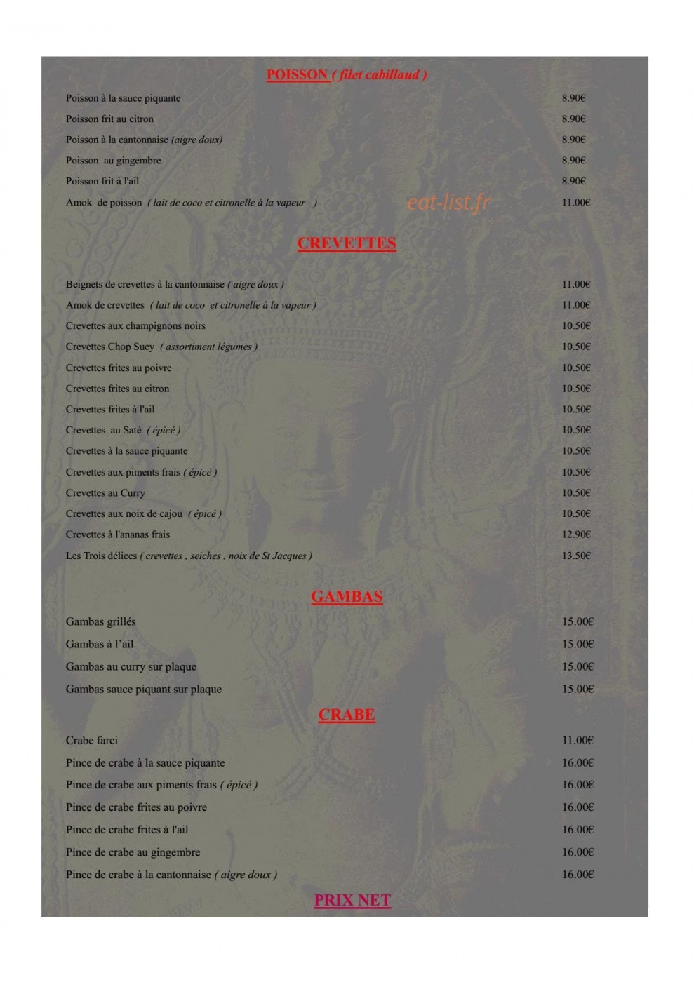 La Paillote — carte page 10