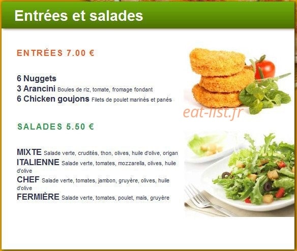 La Vérona Pizzeria — carte page 3