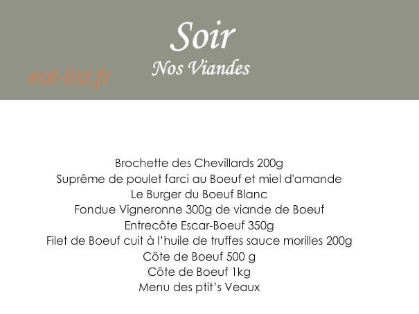Le Boeuf Blanc — carte page 10