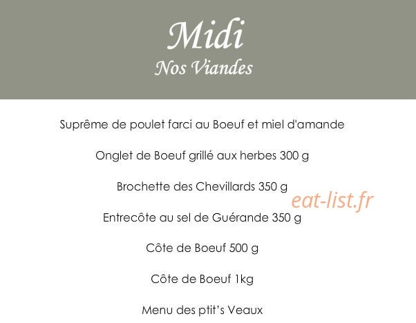 Le Boeuf Blanc — carte page 4