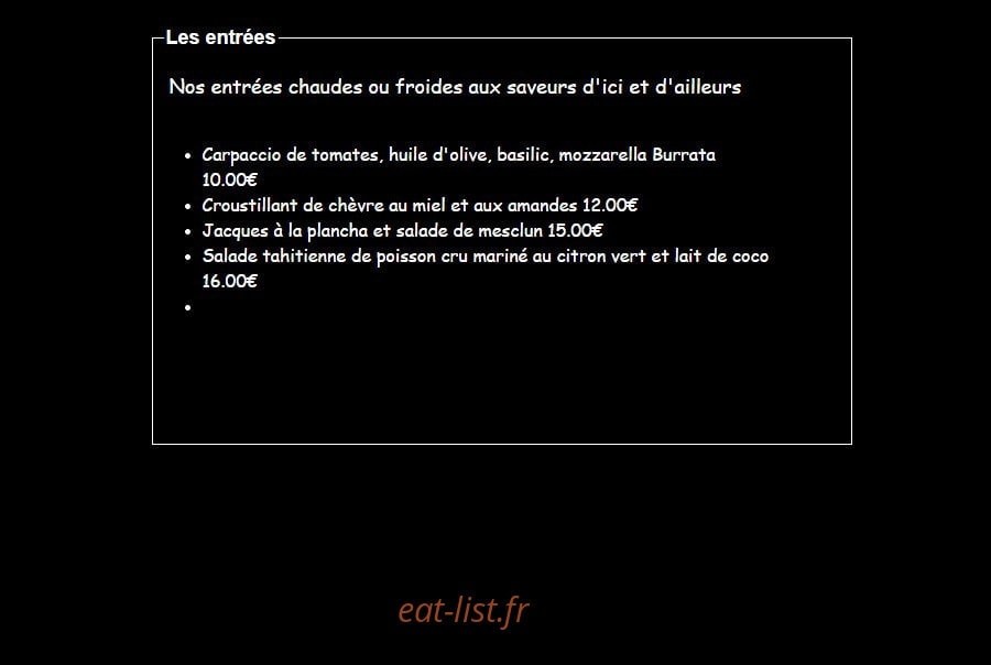 Le Bora — carte page 1