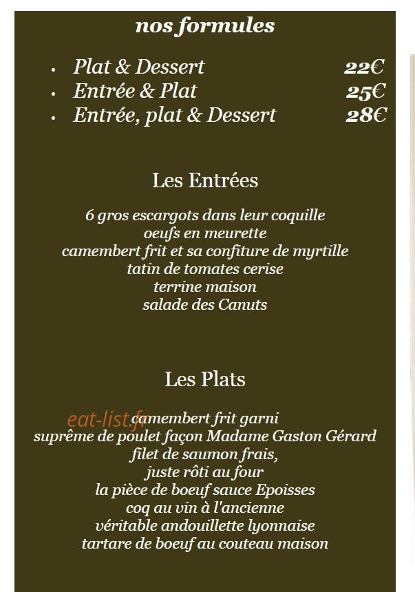 Le Bouchon du Palais — carte page 2