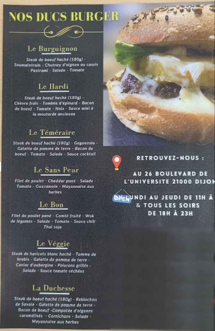 Le Burguignon — carte page 2