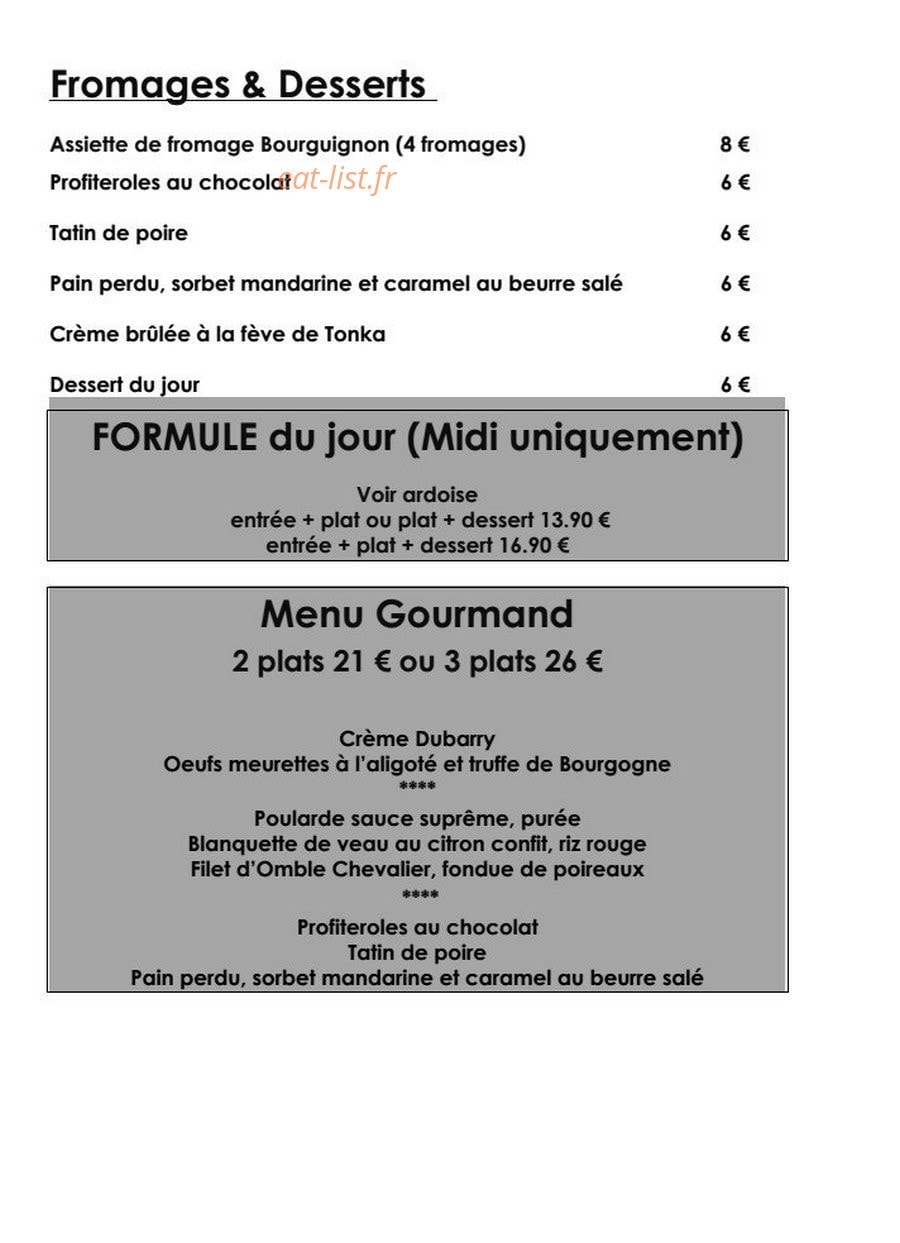 Le Café Gourmand — carte page 2